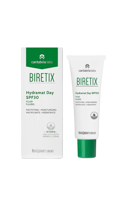 Biretix Hydramat Day SPF30 Fluidas, 50 ml